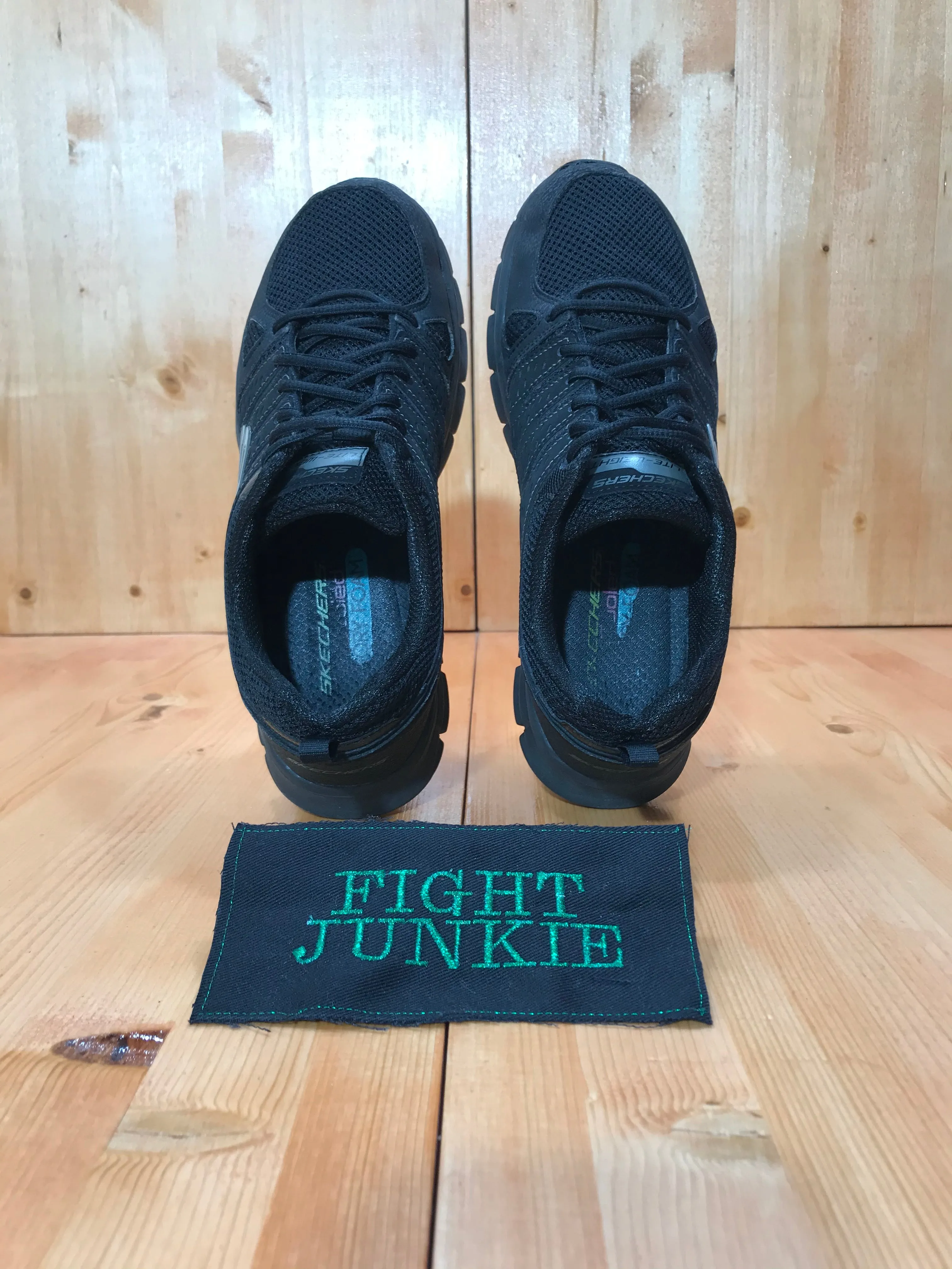 SKECHERS SKETCHERS SYNERGY LOOK BOOK Women's Size 9 Leather Shoes Sneakers Triple Black 11963