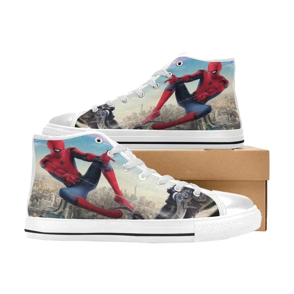 Spiderman Superhero Shoes High Top Sneakers for Kids and Adults
