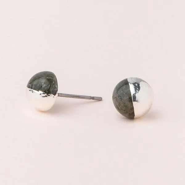 Stud Earring Labradorite/Silver