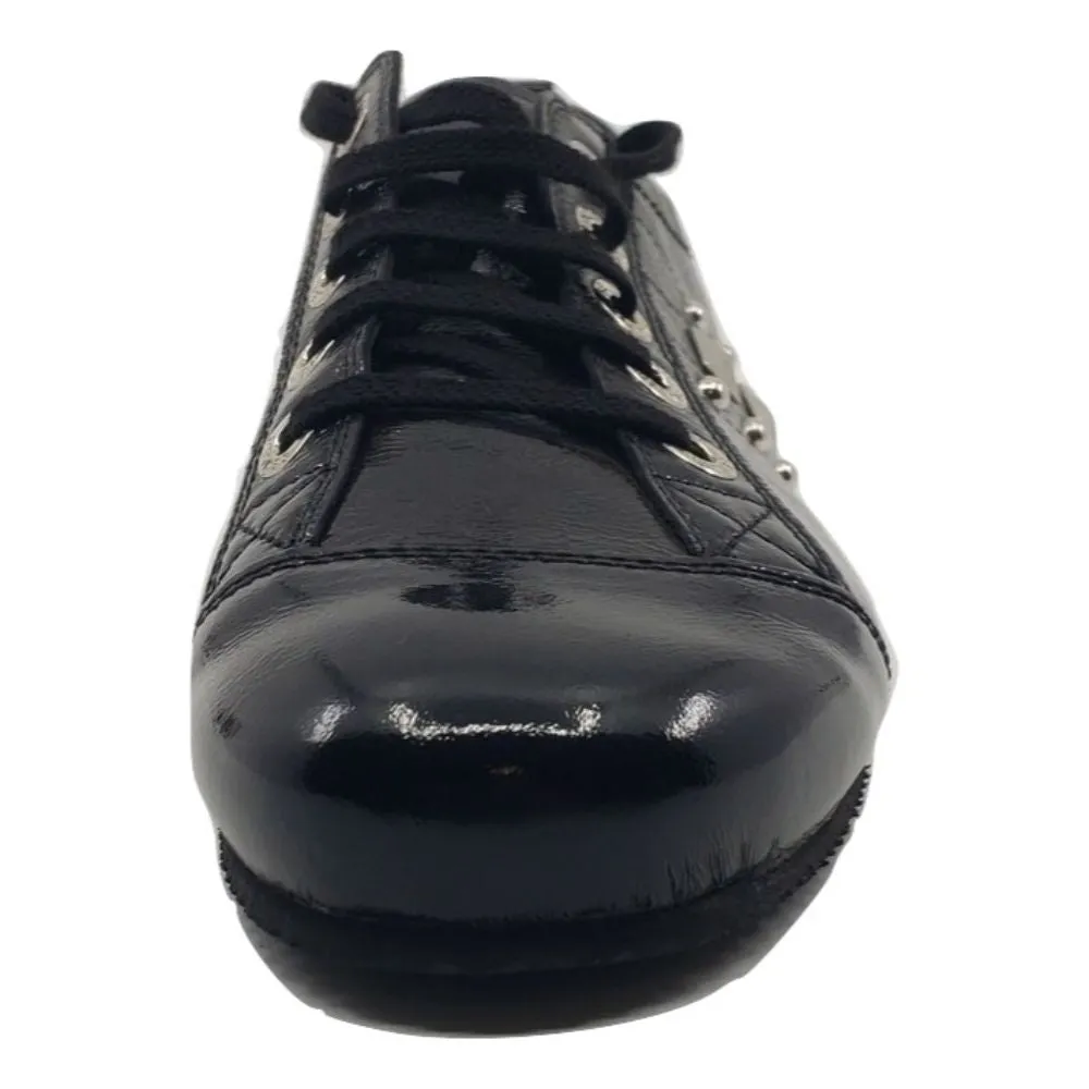 Tanja Black Patent Leather Semler Sneakers
