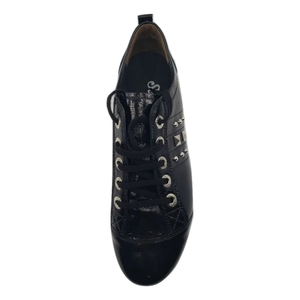 Tanja Black Patent Leather Semler Sneakers