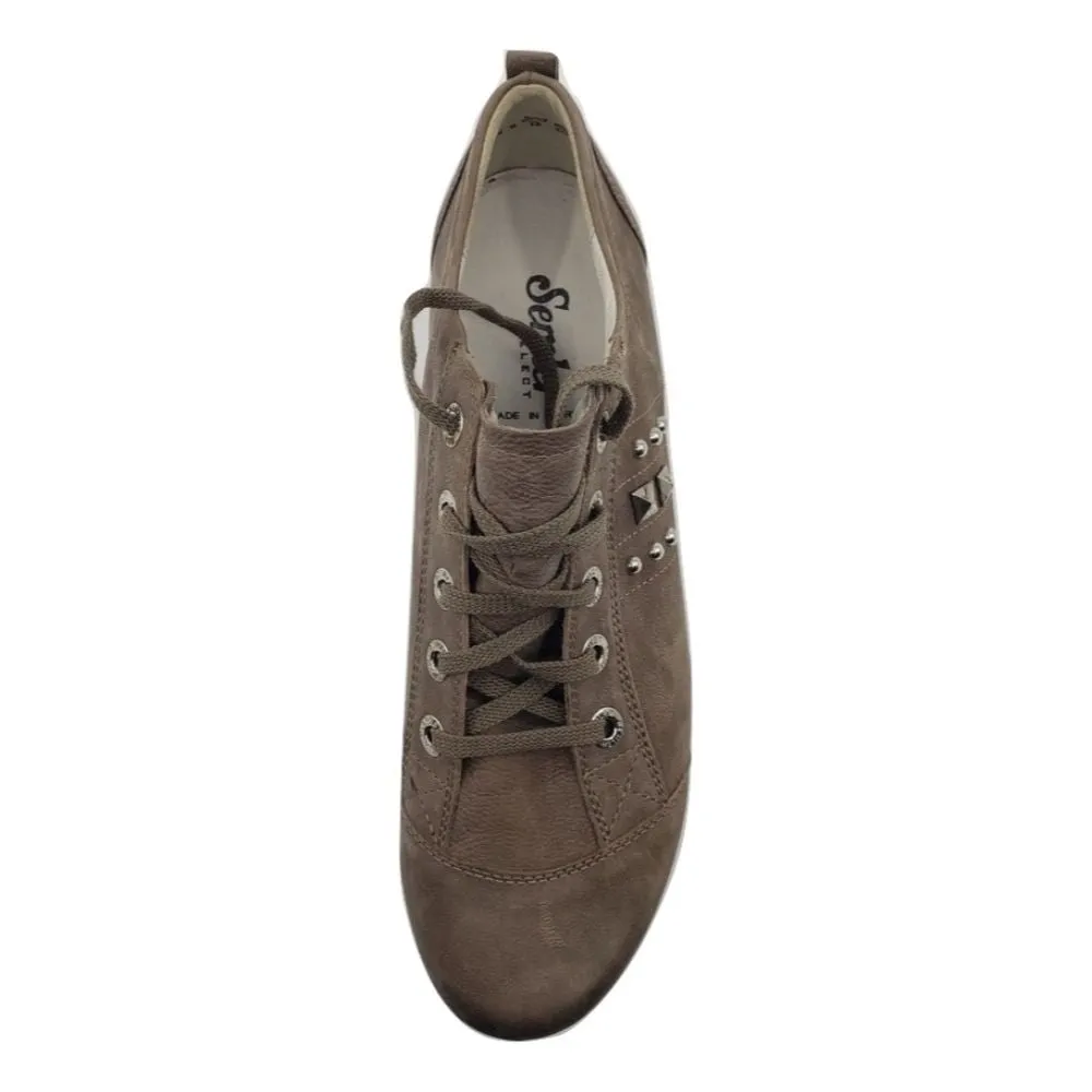 Tanja Taupe Suede Semler Sneaker Flats