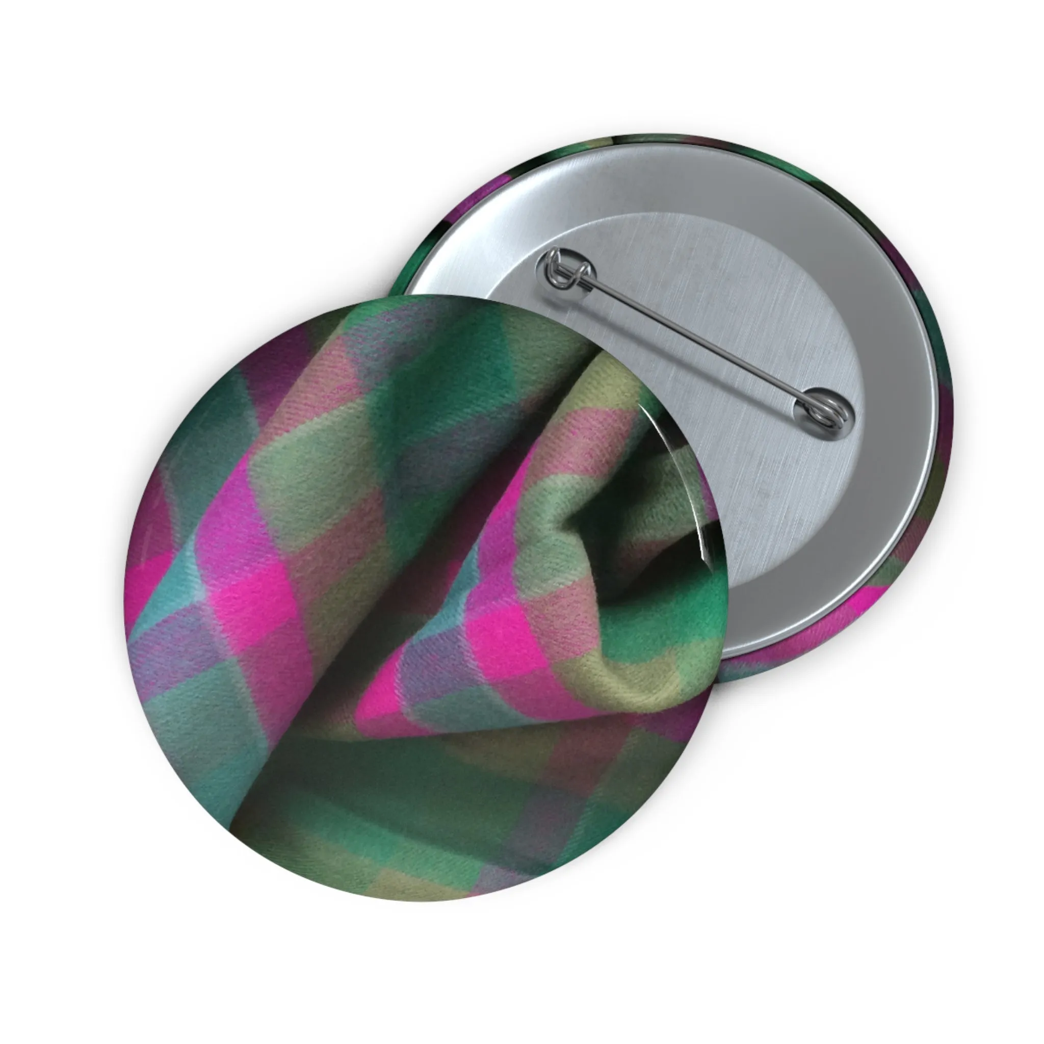 Tartan Pin Button