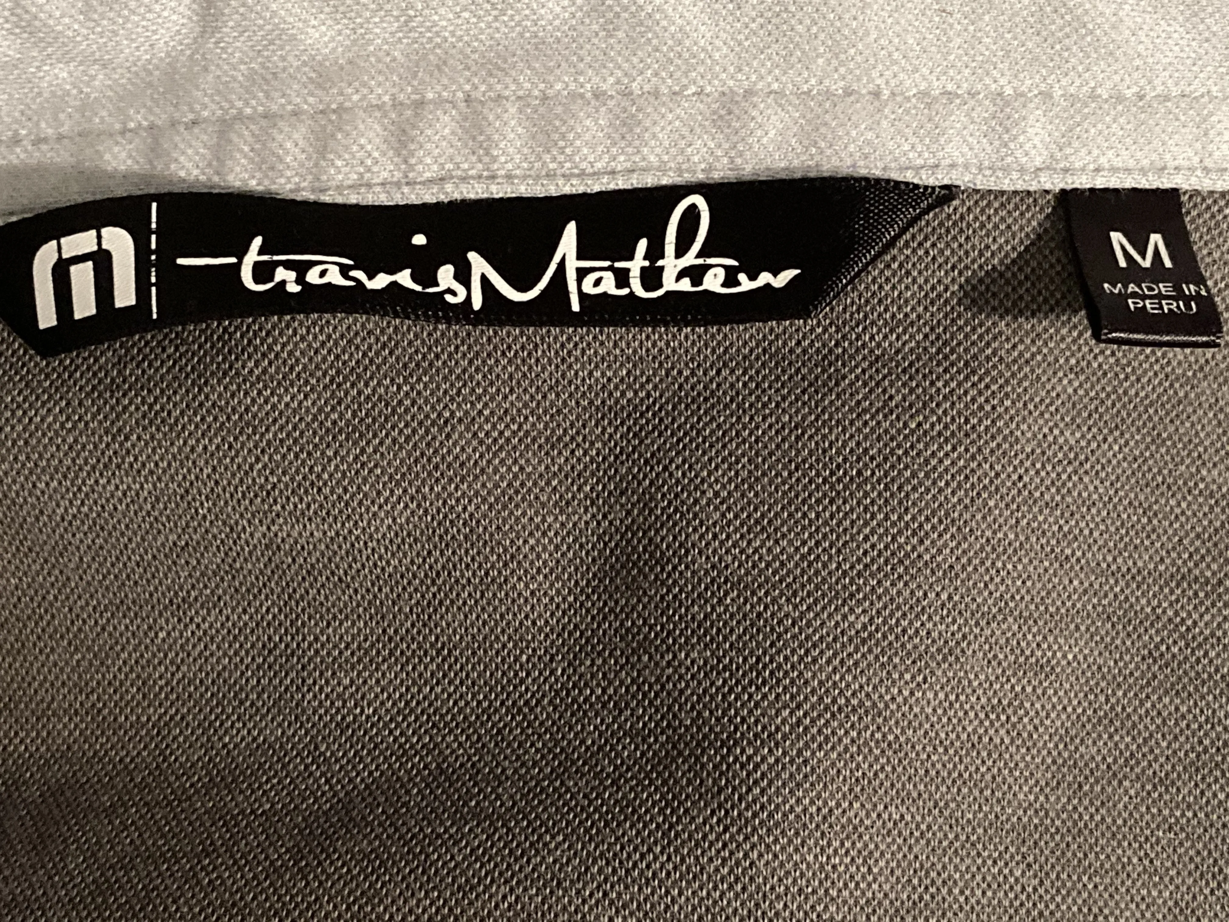 TRAVIS MATHEW Adult Golf T-Shirt Tee Shirt M MD Medium Dark Gray Polo