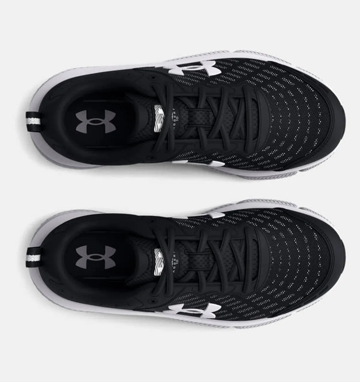 Under Armour Boys' Assert 10 Running Shoes - Black/White, Size 5Y, New