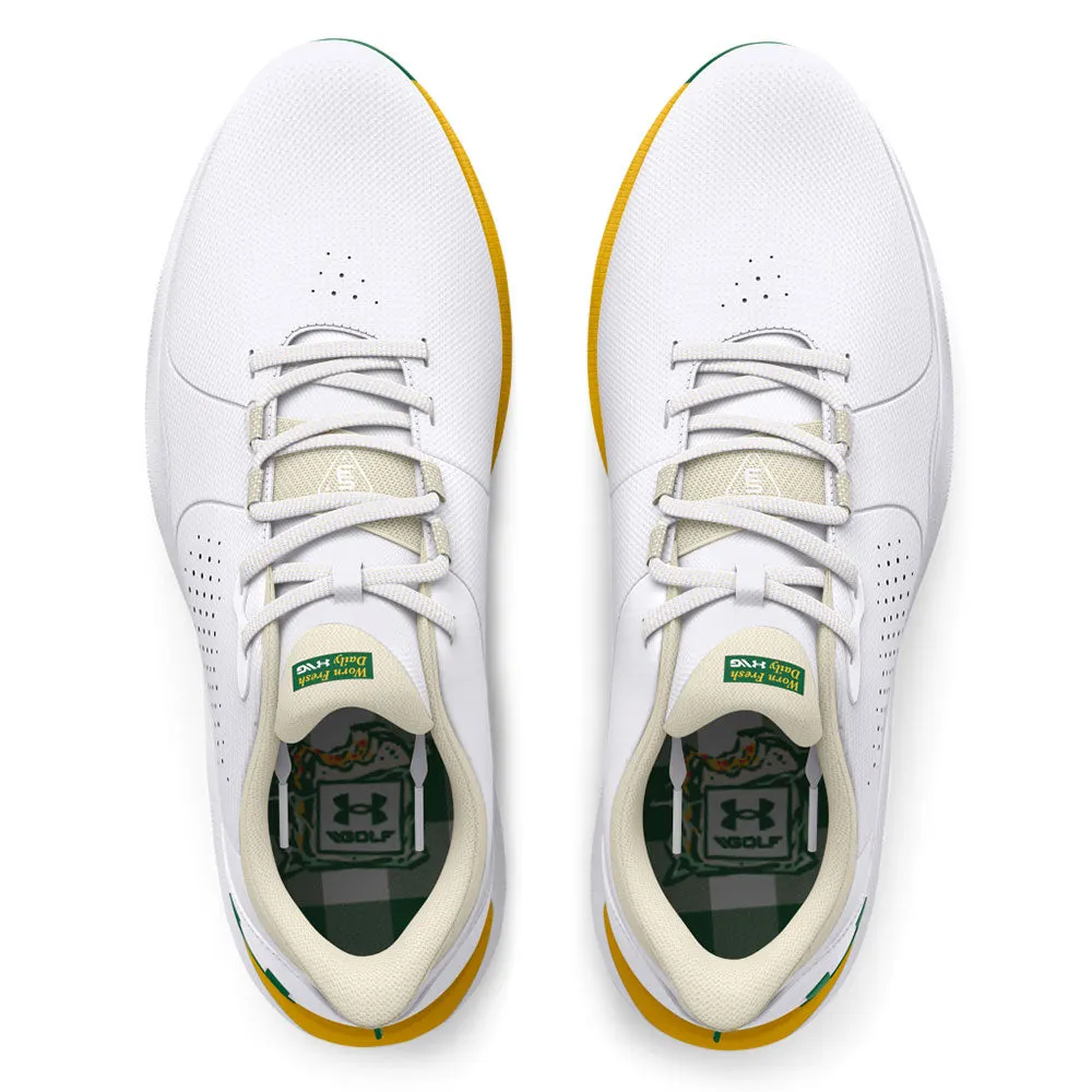 Under Armour Drive Pro Golf Shoes - White/Green - Limited Edition Collection
