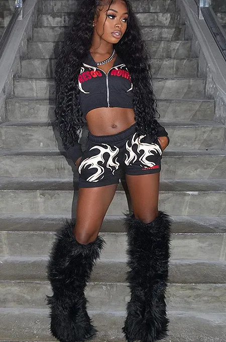 “Velvet Aura” Knee High Fur Boots