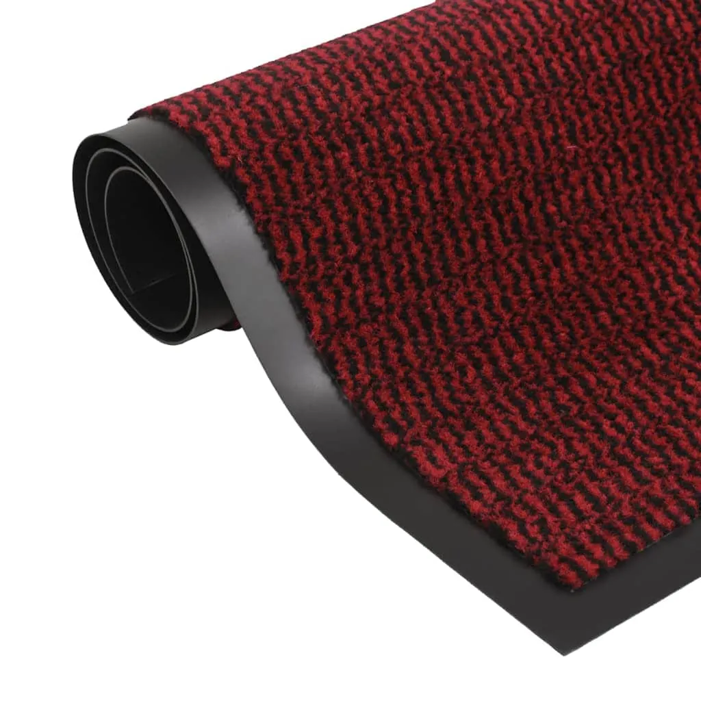vidaXL Dust Control Mats 2 pcs Rectangular Tufted 80x120 cm Red
