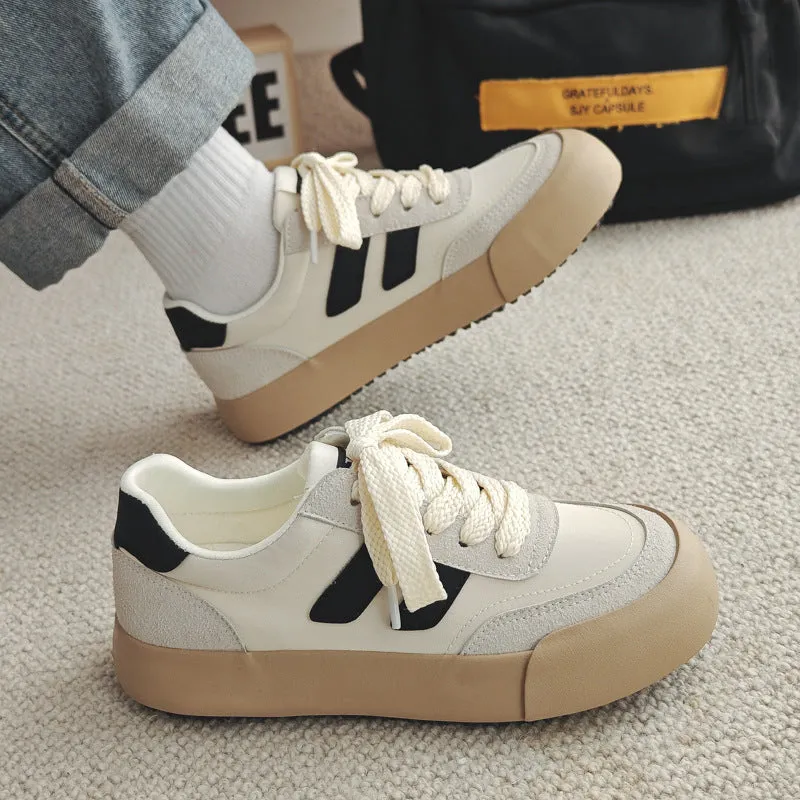 Women Fashion Color Matching Flat Casual Shoes