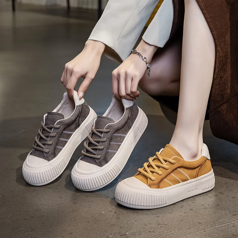 Women Fashion Quilted Leather Soft Casual Shoes
