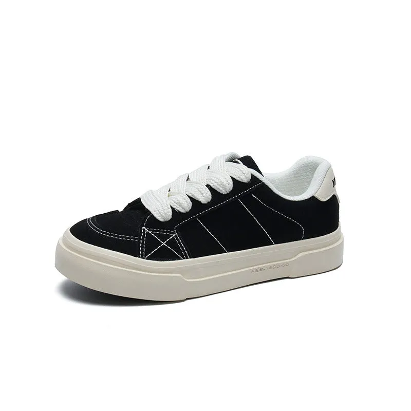Women Minimalism Quilted Canvas Flat Casual Shoes