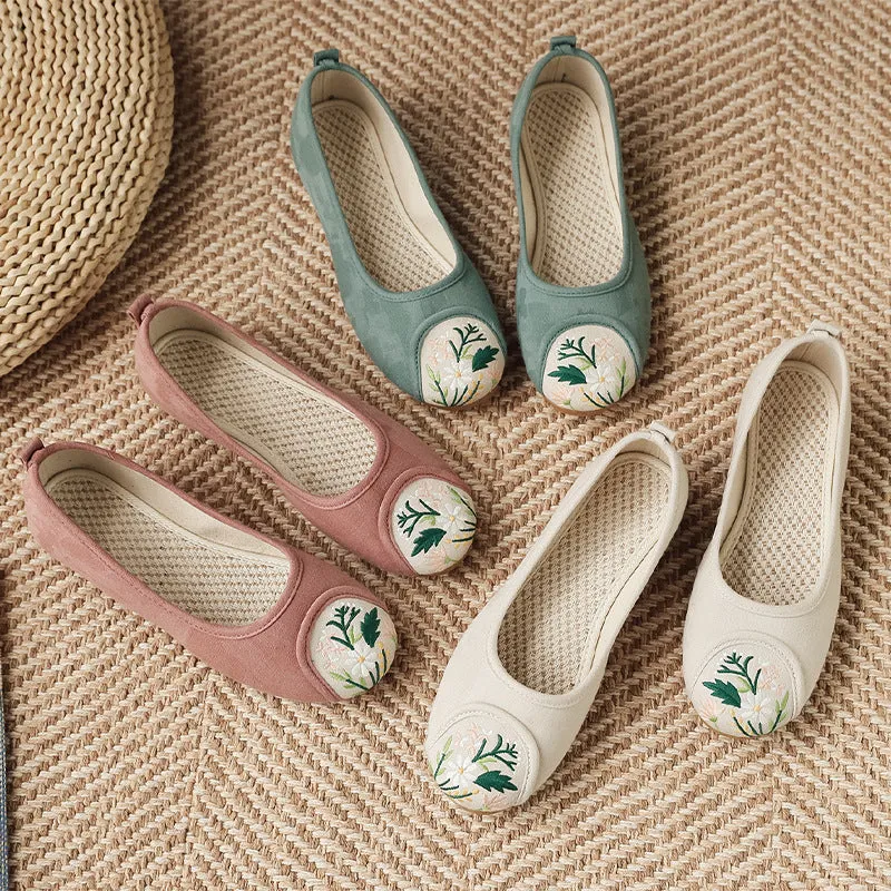Women's Ethnic Style Old Cloth Shallow Canvas Shoes