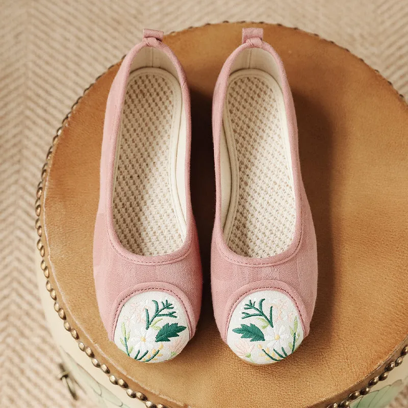 Women's Ethnic Style Old Cloth Shallow Canvas Shoes