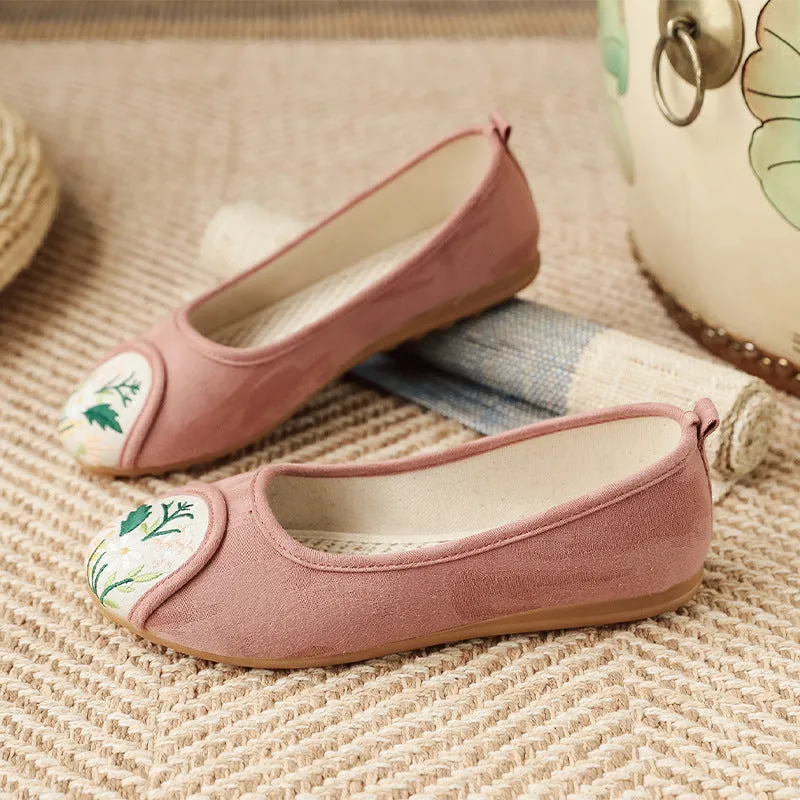 Women's Ethnic Style Old Cloth Shallow Canvas Shoes