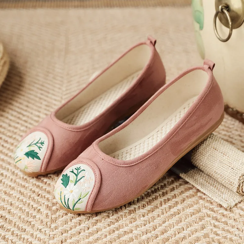 Women's Ethnic Style Old Cloth Shallow Canvas Shoes