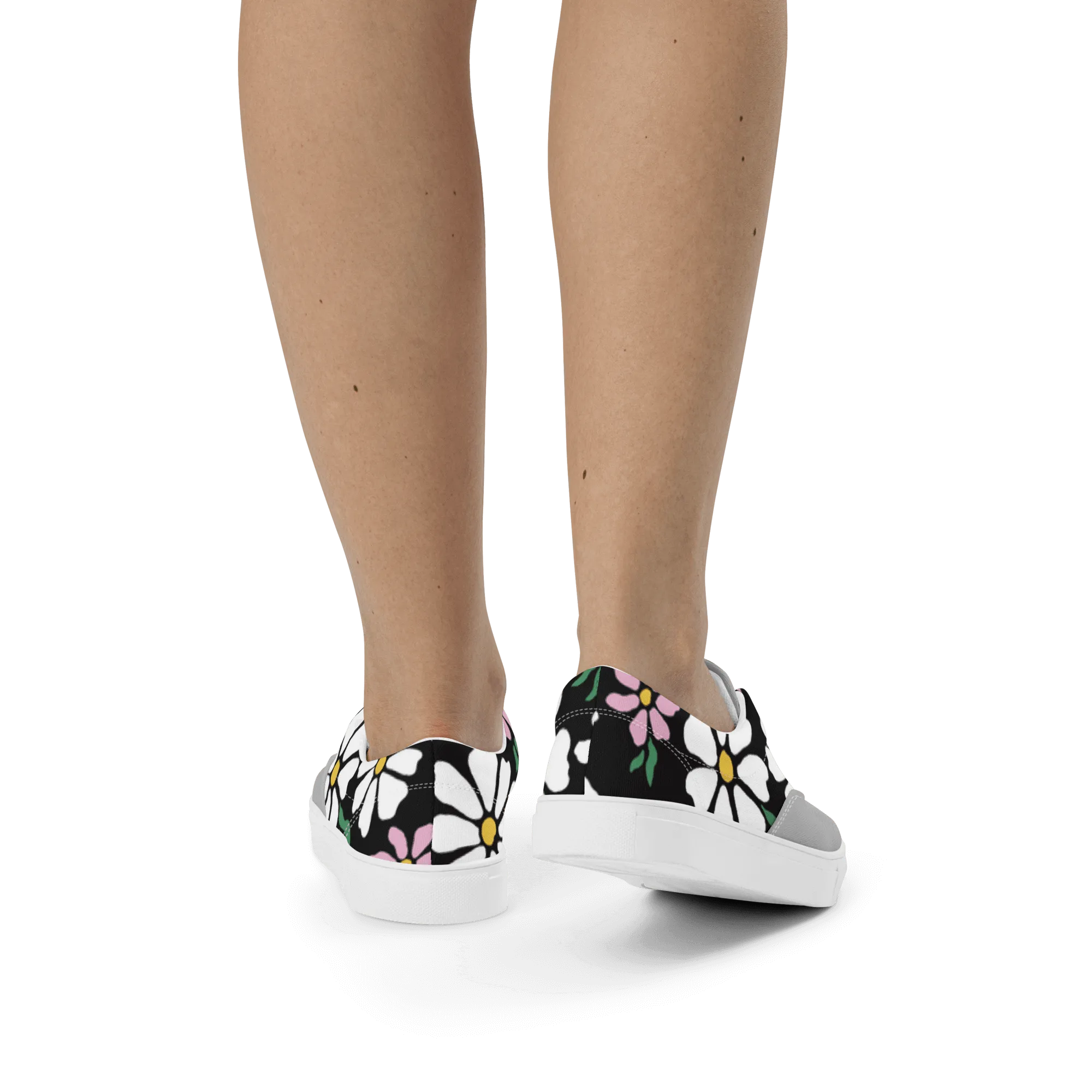 Women’s Flower lace-up canvas shoes