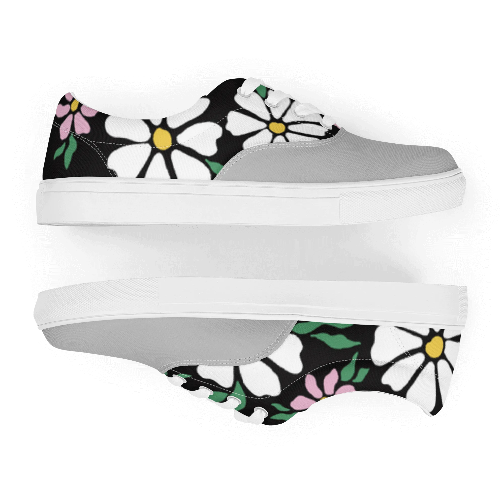 Women’s Flower lace-up canvas shoes