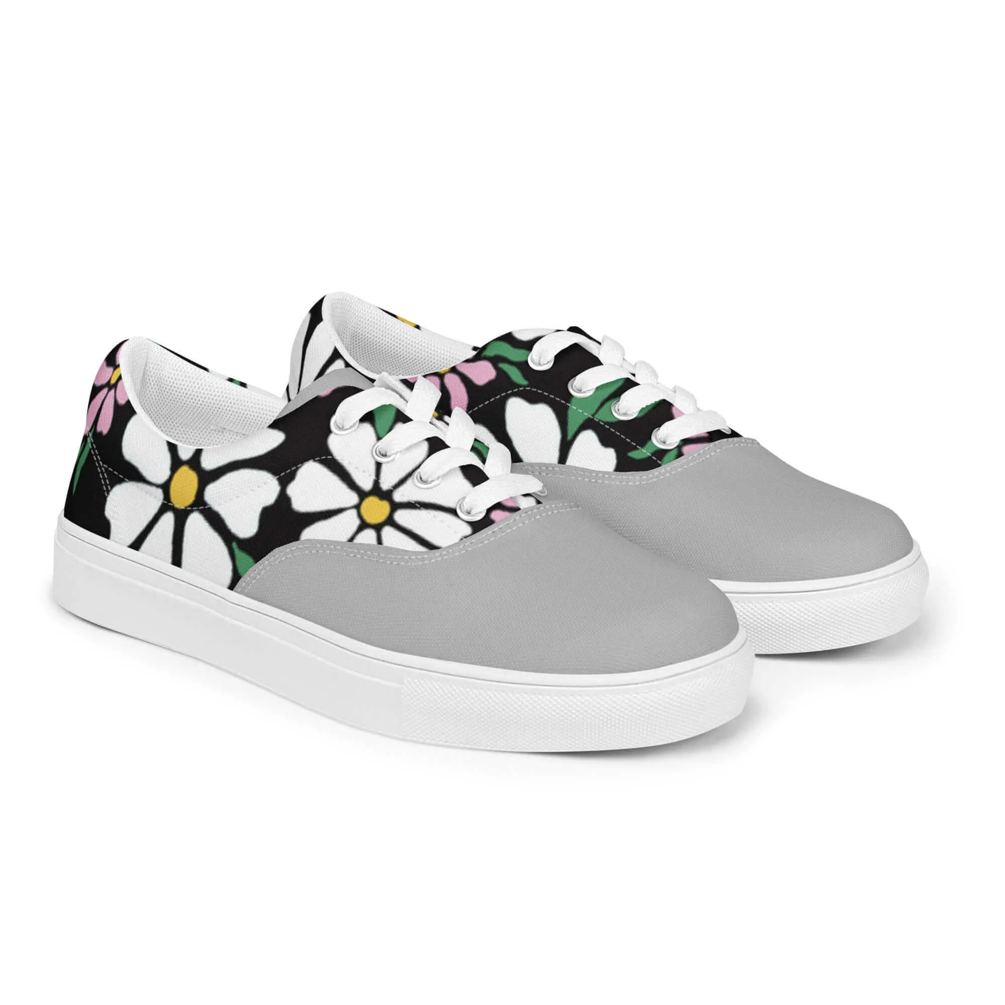 Women’s Flower lace-up canvas shoes