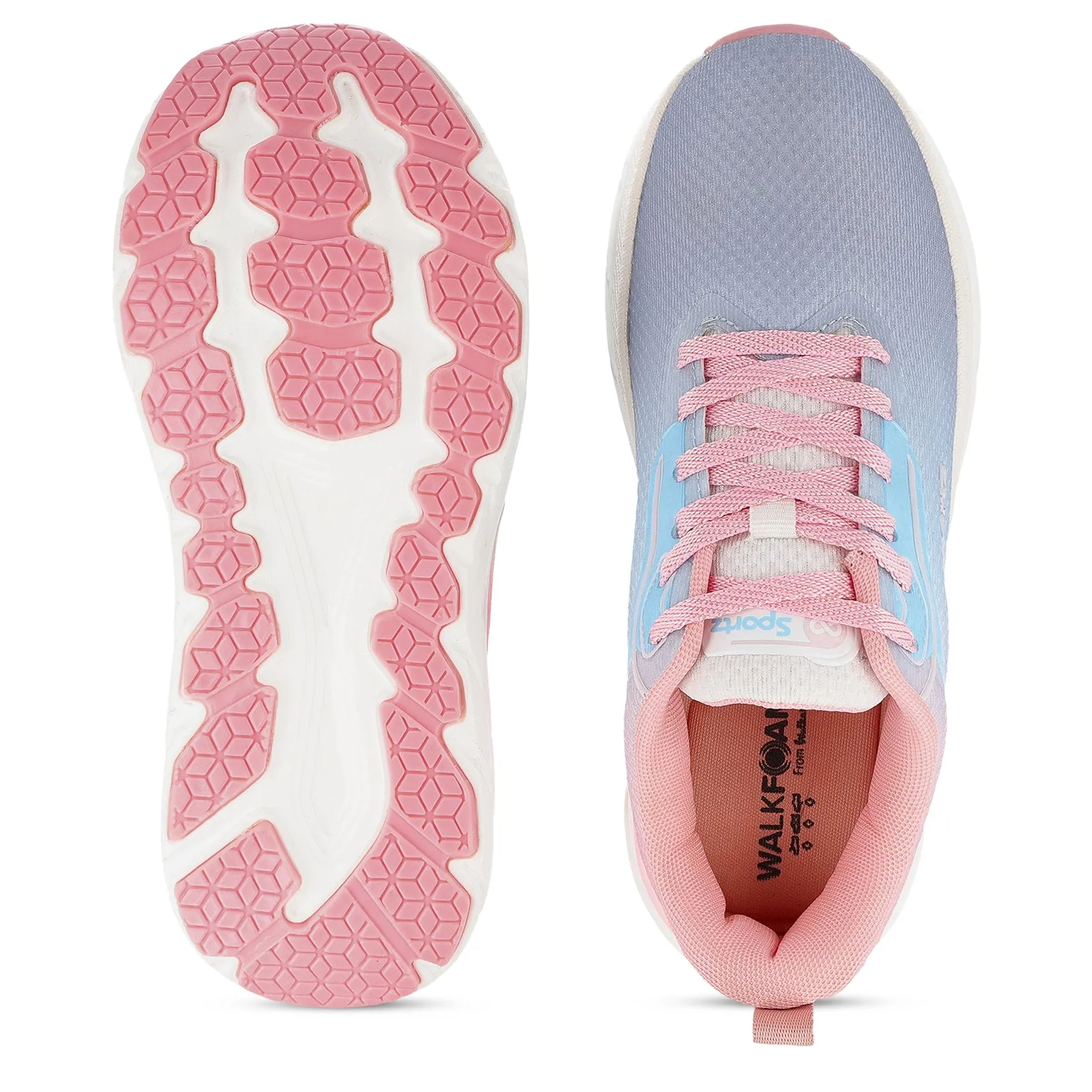 Women's Lace-up Sports Shoe - WS9917 Peach Sky
