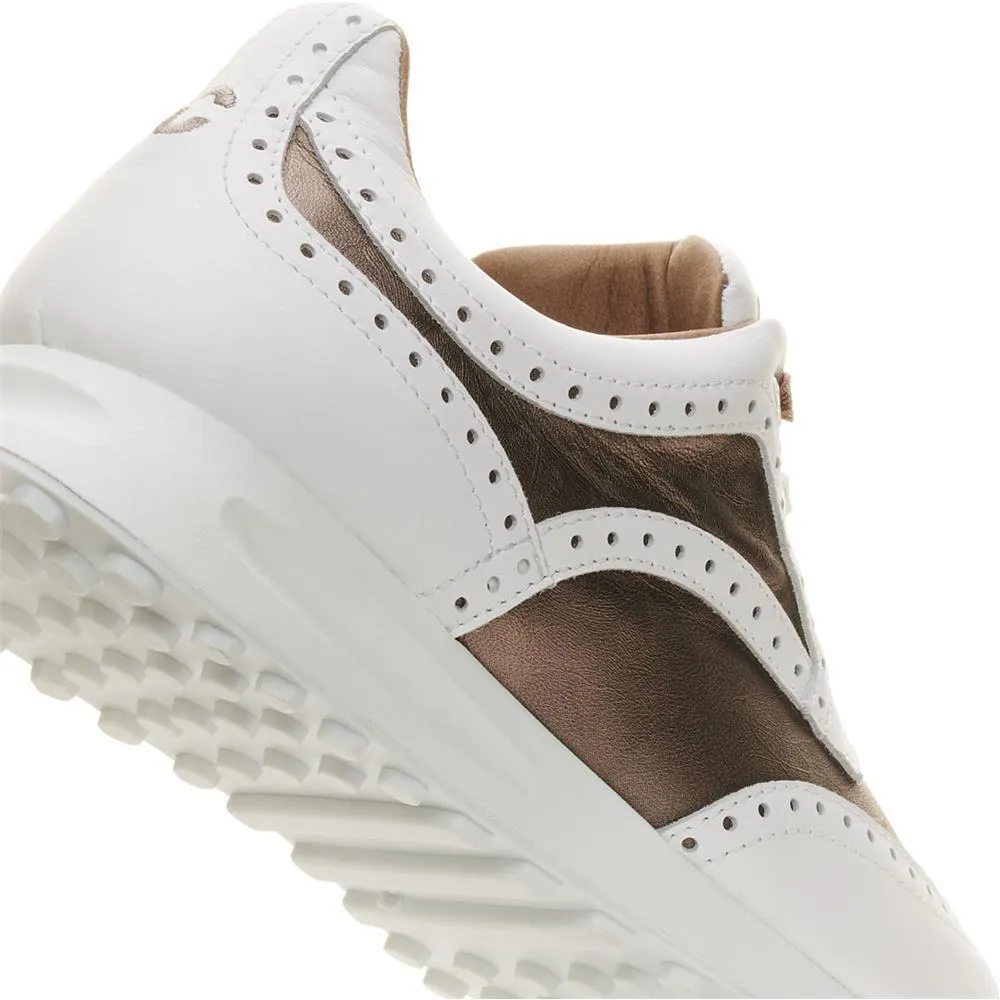 WOMEN'S SERENA WHITE/TAUPE GOLF SHOE