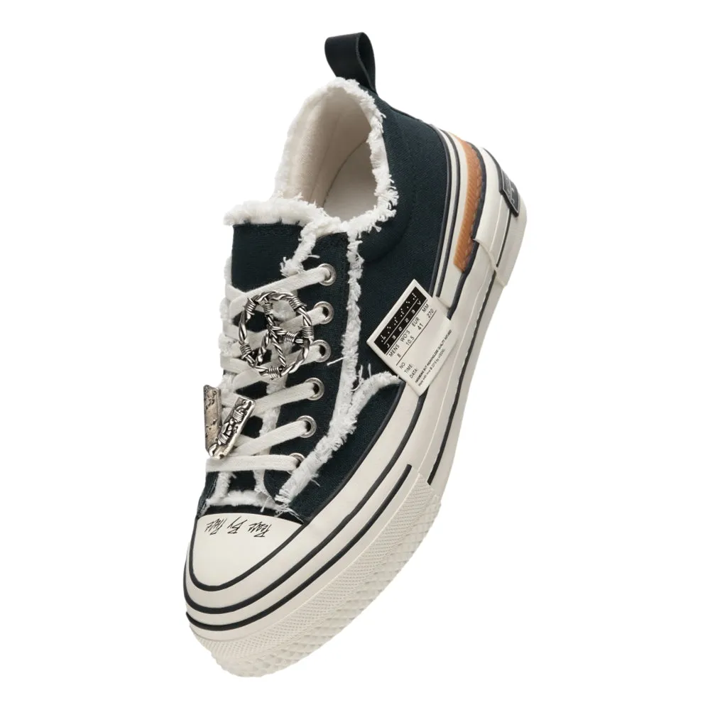 XVESSEL CANVAS TIRAMISU LOW SHOES-BLACK