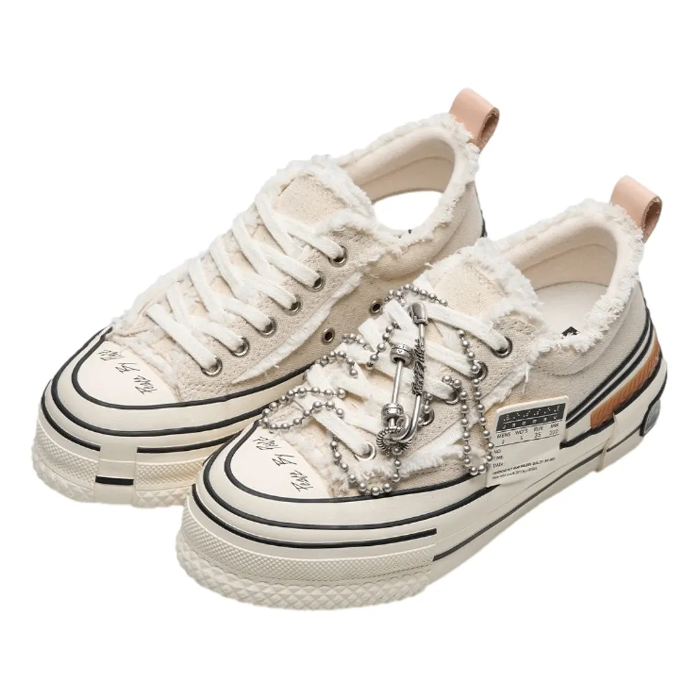 XVESSEL CANVAS TIRAMISU LOW SHOES-WHITE