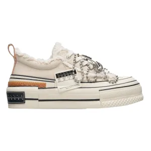 XVESSEL CANVAS TIRAMISU LOW SHOES-WHITE