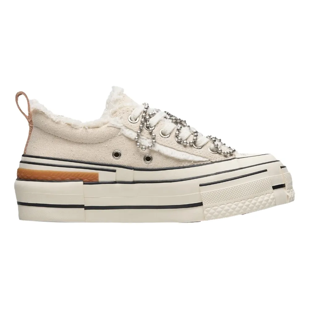 XVESSEL CANVAS TIRAMISU LOW SHOES-WHITE